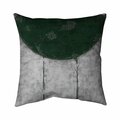 Fondo 26 x 26 in. Green Half Circle-Double Sided Print Indoor Pillow FO2791642